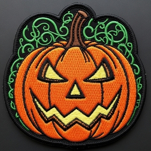 <b>Split</b> Skull Embroidered Patch Iron on Badges for Clothing Two Face Evil Eye Circle Round Applique DIY Custom Biker Jacket Label - Product Image 6