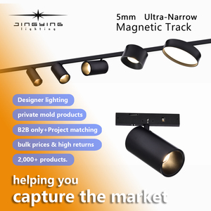 <span class=keywords><strong>Spot</strong></span> LED magnétique ultra-mini ultra-fin ultra-étroit 5MM 3W 5W 9W Lumière de piste réglable - Product Image 1