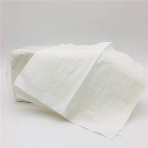Serviettes de table en papier jetables de haute qualité, écologiques, pliées en 1/8, de forme ailée, blanches, avec une excellente absorption, pour restaurants - Product Image 5