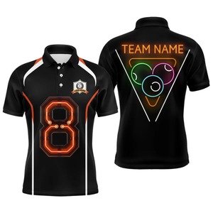 Camiseta de Billar para Hombre, Manga Corta, Sólida, de Secado Rápido, Poliéster/Algodón, Tejido de Punto, Diseño Deportivo Informal, Logotipo Personalizado en la Parte Delantera, OEM - Product Image 5