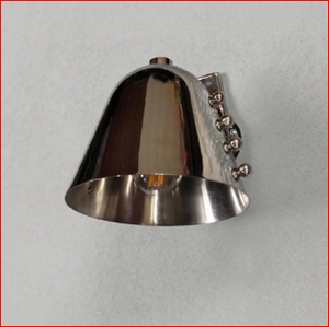 Mid Century Modern Cone <b>Wall</b> <b>Sconce</b> with Rivet Accents Polished Chrome Finish LED <b>Lighting</b> for Living Room - Product Image 3