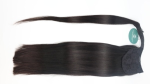 Extensions de queue de cheval à clipser en cheveux humains vietnamiens vierges doublement étirés pour femmes, idéales pour les fêtes et mariages - Meilleure vente - Product Image 6