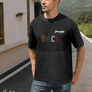 Camiseta Casual Cómoda para Hombre, Lavado Ácido, Tela de Algodón Suave, Estilo Moderno y Relajado para el Día a Día - Product Image 3