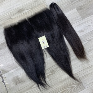 Extensions de cheveux en trame en gros, cheveux vietnamiens bruts, petits nœuds, lots de mèches, closure en dentelle HD, cheveux humains du Vietnam - Product Image 2