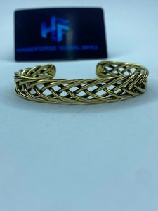 Bulk Custom Engraved Personalized <b>Copper</b> Brass Cuff <b>Bracelet</b> Gold Plated Vintage Style with Magnet Stone for Wedding Occasion - Product Image 5