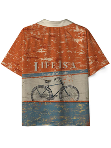 เสื้อโปโลพิมพ์ลายจักรยาน Life Is A Beautiful Ride สำหรับผู้ใหญ่ แขนสั้น พิมพ์ลายทั้งตัว ระบายอากาศได้ดี ผลิตจากโพลีเอสเตอร์ ทรงปกติ - Product Image 2