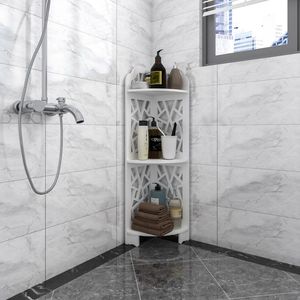 Spedizione Gratuita: Mensola Angolare per Doccia a 3 Ripiani Impermeabile per Organizzazione Bagno, Collezione YJ - Product Image 2