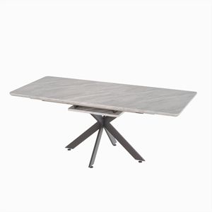 Tavolo da Pranzo Moderno Stile Mid-Century Estensibile da 62,4'' a 78,15'' Grigio, Tavolo da Cucina Molto Grande per Sala da Pranzo, Feste e Conferenze - Product Image 5
