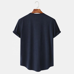 High Quality 100% Cotton Summer Custom Logo Print <b>T</b>-<b>shirt</b> Men's Blank Plain O Neck Men New <b>T</b> <b>Shirts</b> Front <b>Pocket</b> - Product Image 3