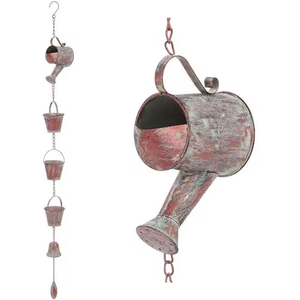 Chaîne de pluie élégante en métal avec finition thermolaquée, résistante aux intempéries, transformant une pluie ordinaire en cascade verticale éblouissante - Product Image 1