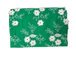 Tela tejida bordada con apliques florales de algodón ecológico de alta demanda para confección de vestidos, blusas Kurti para mujeres y niñas. - Product Image 4