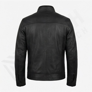 Blouson de motard en cuir vieilli pour homme, finition pull-up, doublure matelassée en polyester, ceinture à boutons-pression, équipement de moto, couleur personnalisable - Product Image 2
