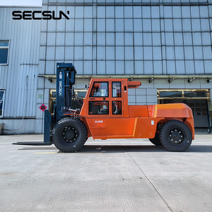 Сверхмощный противовесный вилочный погрузчик SECSUN 10 тонн 12 тонн дизельный погрузчик с закрытой кабиной - Product Image 1