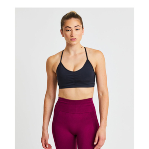 Women Sports Bra Crisscross Strap Medium <b>Support</b> Seamless Look Fitness Workout <b>Crop</b> <b>Top</b> athletic wear bra quick dry active bra - Product Image 1