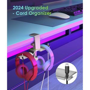 Supporto per Cuffie in Alluminio con Doppia Testa Rotante, Capacità di Carico 11lb, Supporto Universale da Scrivania per Cuffie - Product Image 3