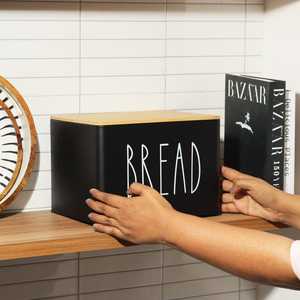 Multifunctional Kitchen Bread <b>Storage</b> Boxes Metal Iron Bread <b>Box</b> <b>with</b> Cutting Board <b>Lid</b> Food <b>Storage</b> Cutting Surface in One - Product Image 4