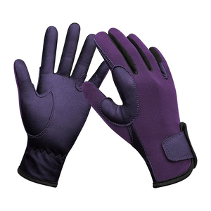 Customize Color And Size Leather Breathable Drawstring Closure Horse Riding Gloves For Youth Summer Outdoor Sports <b>Equestrian</b> - Product Image 1