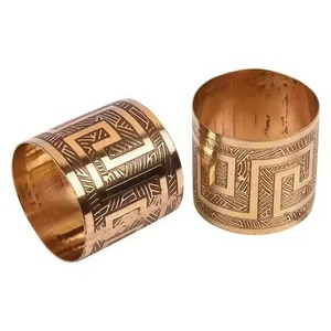 Juego de Anillos para Servilletas de Lujo Modernos en Oro Mate, Anillos Decorativos de Metal para Servilletas de Mesa para Bodas, Venta al Por Mayor - Product Image 6