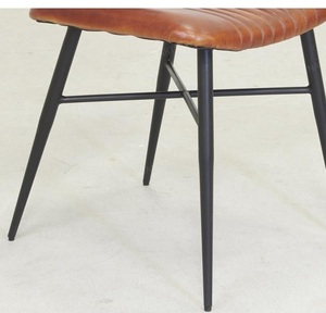 Silla de Cuero y Metal de Lujo con Sillón de Estilo Industrial Hecho a Mano con Tapicería de Cuero Premium al por Mayor para Exportación - Product Image 2