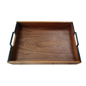 Meilleure Offre Plateau de Service en Bois Fait Main Écologique Poignée Dorée - Passe au Lave-Vaisselle Durable Haute Qualité pour la Maison Utilisation au Restaurant - Product Image 6