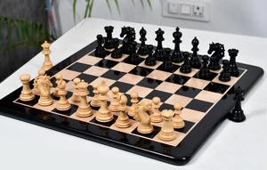 Élégantes pièces d'échecs de luxe de la série américaine Adios en ébène et bois de buxus, roi de 4,4 pouces, au meilleur prix - Product Image 4