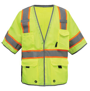 Gilet de sécurité réfléchissant léger pour hommes, haute visibilité, multi-poches, tissu en maille respirant pour uniformes de sécurité professionnels - Product Image 1