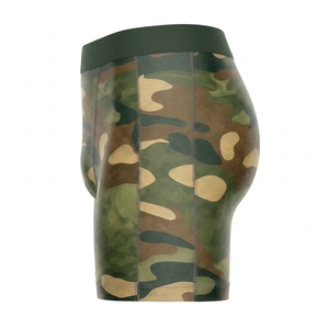 <b>Men's</b> Solid Canvas <b>Compression</b> <b>Shorts</b> Mid Waist Breathable Quick Dry 100% Polyester Sporty Drawstring Closure - Product Image 3
