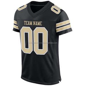 Maillot de football américain personnalisé avec nom et numéro brodés pour hommes, femmes, adultes, manches courtes, protection UV estivale, 100% polyester - Product Image 2