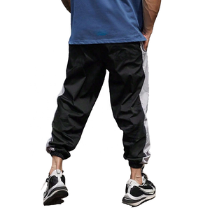 <b>Men's</b> Green And <b>White</b> Color Blocked Sweatpants Elastic Waist Drawstring Casual Joggers With Breathable Fabric - Product Image 6