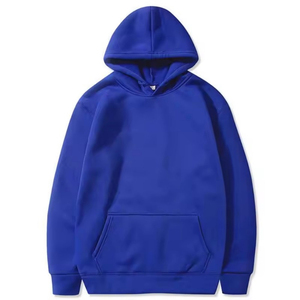 เสื้อฮู้ดดี้ผู้ชายสีแดงทรงโอเวอร์ไซส์ ผ้าเฟรนช์เทอร์รี่ สีพื้น สไตล์ลำลอง มีกระเป๋า ทรงปกติ แขนยาวถักนิต สำหรับฤดูใบไม้ร่วง - Product Image 5