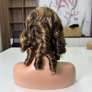 100% cheveux humains vietnamiens courts bouncy curl transparent dentelle perruque qualité Super Double dessiné cheveux prix de gros de haute qualité - Product Image 6