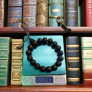 Buddhist Style Black Agarwood <b>Bead</b> <b>Bracelet</b> Natural Oud Wood - Product Image 1