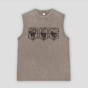 Custom Logo Men Washed Slim Fit Vest <b>Hip</b> Hop Streetwear Digital Printing Cotton Loose Vintage Tops Unisex Tshirt Quick Dry - Product Image 2