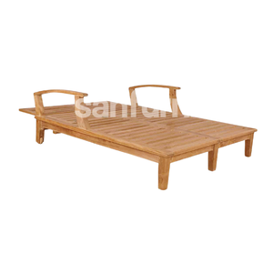 Banc de jardin en teck pour l'extérieur, 2 places, design contemporain, résistant aux intempéries, meubles de jardin - Product Image 2