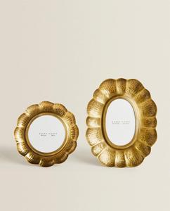 Cadre photo floral doré martelé de luxe, décor de table élégant et classique pour maisons et salons - Product Image 2