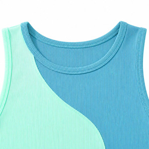Débardeurs de yoga décontractés personnalisés de haute qualité pour femmes, avec logo frontal, séchage rapide, respirants, sans manches, en toile unie - Product Image 6