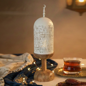 Brûleur d'encens en métal et bois en forme de dôme, design élégant perforé, parfait pour une fragrance et une décoration luxueuses pour la maison - Product Image 2