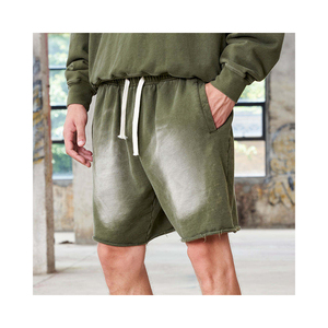 Manufacturer Custom Logo Men's Bulk Street Wear Acid Wash <b>Elastic</b> Waist Loose Fit Baggy Oversized Shorts Casual Eco-Friendly - Product Image 1