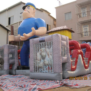 Château gonflable Powerman Fun City en PVC pour usage universel - Product Image 1