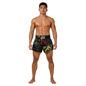 Pantalones Cortos de Entrenamiento de Muay Thai de Poliéster/Satén, Cintura Elástica, Transpirables, de Secado Rápido, Ligeros, para Artes Marciales Mixtas - Product Image 3