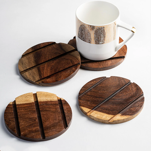 Wood Coaster Table Decorative Table Accessory Household Crafts Wood Coaster At Lowest Price - Product Image 1