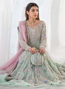 Embroidered Silk Net Shawl Floral Ethnic Scarf Sheer Statement <b>Wrap</b> Skin-Friendly for Wedding Party <b>Bridal</b> Wear - Product Image 4