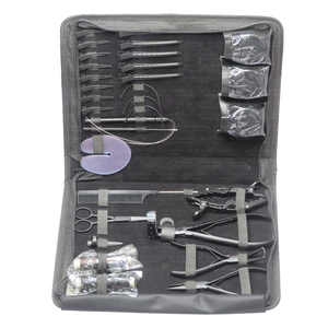 Pinzas para Extensiones de Cabello, Micro Anillas, Cuentas de Sujeción Fuerte, Herramienta de Prensado de Plumas, Lazo de Tracción Negro, Acero Inoxidable - Product Image 5