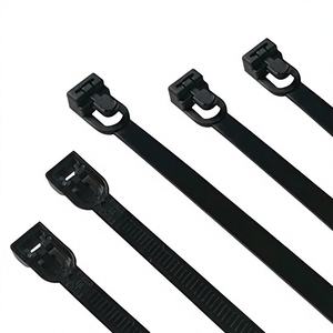 สายไฟฟ้า สายรัดเคเบิลไนลอนอุตสาหกรรมแบบหนา สายรัดเคเบิลแบบปลดได้ สีดำ - Product Image 2