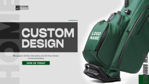 Sac de golf professionnel noir discret avec fermetures éclair étanches et séparateurs de clubs multi-positions pour les professionnels - Product Image 5