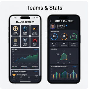 แอปพลิเคชัน RoyalCraft eSports – ถ่ายทอดการแข่งขันสด, ทัวร์นาเมนต์, ทีม, คะแนน และข่าวสารเกี่ยวกับเกมส์ IOS/Android/Linux/Mac - Product Image 3