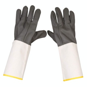 Gants de soudage TIG en cuir pleine fleur renforcé, certifiés CE, avec manchette de sécurité, pour travaux lourds et construction - Product Image 1