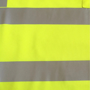 <b>Men's</b> High Visibility Reflective Safety T-<b>Shirt</b> Short Sleeve Quick Dry Workwear Style Green Polyester Casual <b>Shirt</b> Summer Wear - Product Image 5