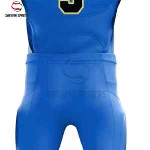 Ventes en gros d'uniformes de football américain personnalisés sublimés de haute qualité, 100% polyester respirant, anti-UV, grande taille, séchage rapide - Product Image 6