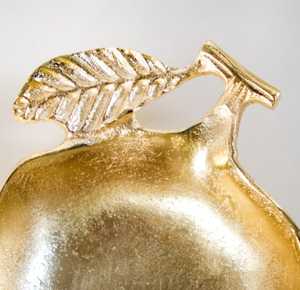 Tazón Decorativo de Aluminio Ecológico Hecho a Mano con Diseño de Granada Dorada para Servir Frutas, Aperitivos y Postres en Fiestas, Bodas y Hoteles - Product Image 5